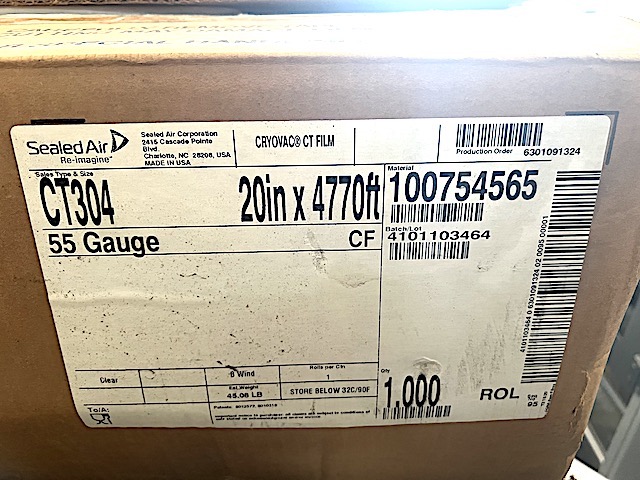 BOBINA MARCA CRYOVAC CT304 USADAS