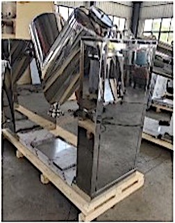 MEZCLADORA EN V ACERO INOXIDABLE 300 LITROS NUEVA 
